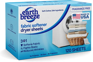 Earth Breeze Fabric Softener Dryer Sheets Fragrance Free (1 Pack)